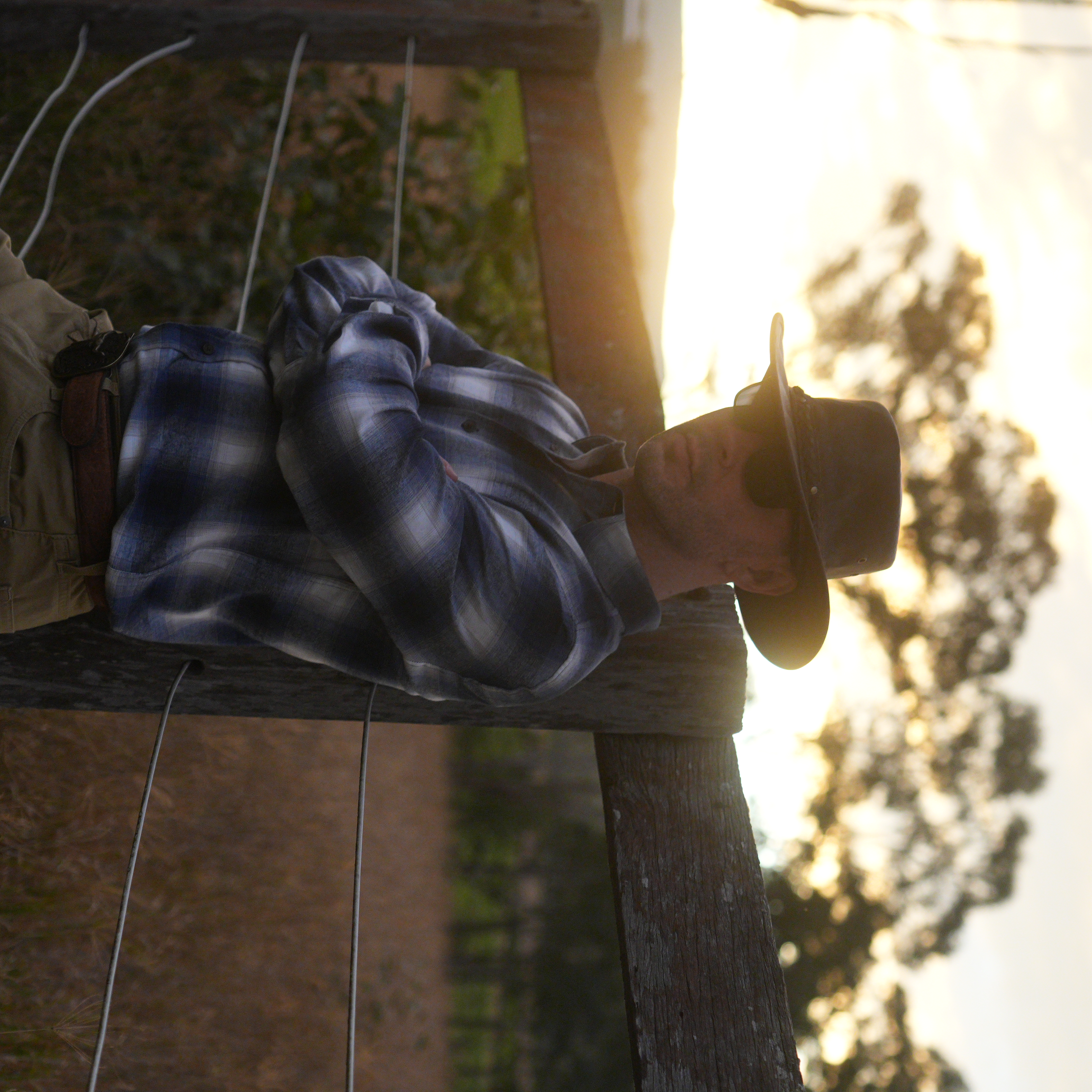 Kincade Stevens electric guitar on locomotive